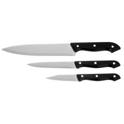 Набор кухонных ножей из 3 шт.: шеф 32см, универсальный 24см, для овощей 20см Agness (712-0007)