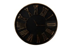 Часы настенные цвет черный/золото d51см (TT-00008942)