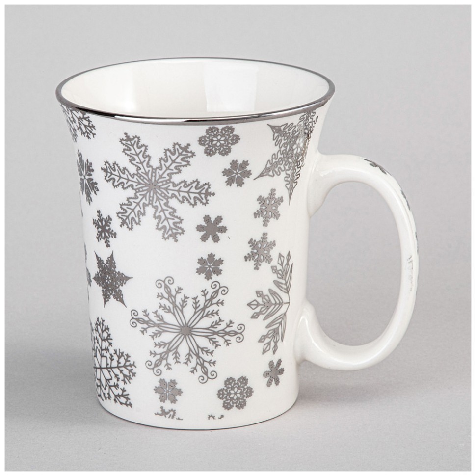 Кружка lefard 310мл серебро  снежинки   мал уп=12шт Lefard (97-758)