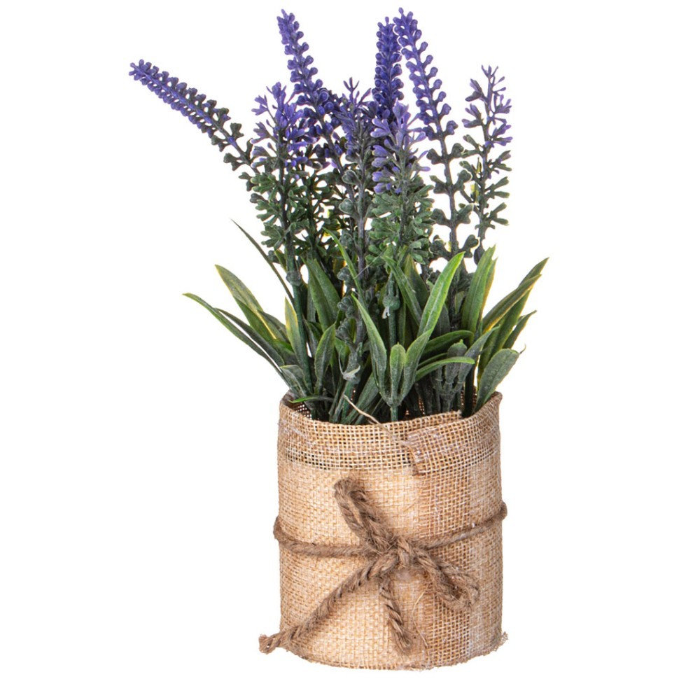 Изделие декоративное в льняном горшке "лаванда" Lefard (268-118)