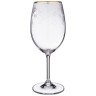 Набор фужеров для вина из 6 шт."тюльпан sylvia/klara" золото 350 мл Алешина Р.р. (484-666)