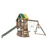 Уличная игровая площадка для детей (горка, качели, песочница, скалодром, лестница, 2 этажа) (F29205_KE)