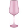 Набор бокалов для вина "sandra sprayed pink" из 6 шт. 450 мл. высота=24 см. Bohemia Crystal (674-720)