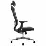 Кресло офисное Метта К-32-2D хром экокожа подголовник сиденье и спинка мягкие черное 532481 (1) (91140)