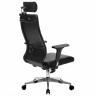Кресло офисное Метта К-32-2D хром экокожа подголовник сиденье и спинка мягкие черное 532481 (1) (91140)