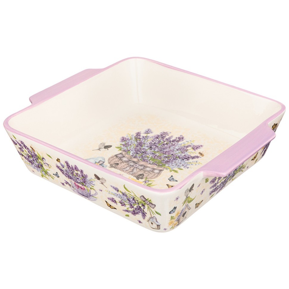 Блюдо для запекания agness "лаванда" квадрат 3,1 л 29,5*25*7 см Agness (536-249)