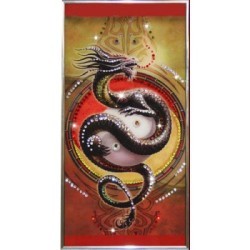 Картина Китайский Дракон с кристаллами Swarovski (1173)