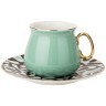 Чайный набор на 4пер. 8пр. 220мл, 4 цвета: серый, кофейный, розовый, мятный Lefard (91-070)