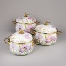 Набор кастрюль agness эмалированных серия "irises", 6пр. 2,1л, 2,8л и 3,8л Agness (950-607)
