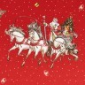 Скатерть "с новым годом" 140х300см ,красный, 100% хлопок,твил пропитка Lefard (850-763-22)