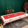 Скатерть "с новым годом" 140х300см ,красный, 100% хлопок,твил пропитка Lefard (850-763-22)
