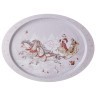 Поднос сервировочный agness "морозко" овальный 39,5*29*1,7 см (898-269) 