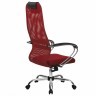 Кресло офисное МЕТТА SU-B-8 хром ткань-сетка сиденье мягкое красное 532430 (1) (94562)
