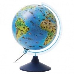 Глобус зоогеографический Globen Классик Евро d250 мм с подсветкой Ке012500270 (1) (76414)