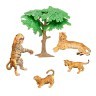 Набор фигурок животных серии "Мир диких животных": Семья тигров, 5 предметов (MM211-233)