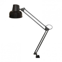 Настольная лампа светильник Бета на струбцине цоколь Е27 чёрный 236650 (1) (92018)
