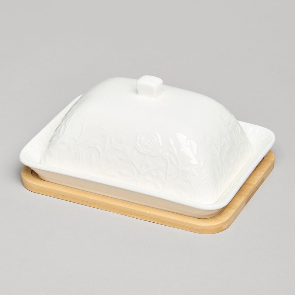 Масленка lefard "meadow" на дер. подставке 17*12,5*8 см Lefard (587-241)