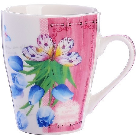 Кружка 340 мл Тюльпаны (мин. 4шт) LR (31240)