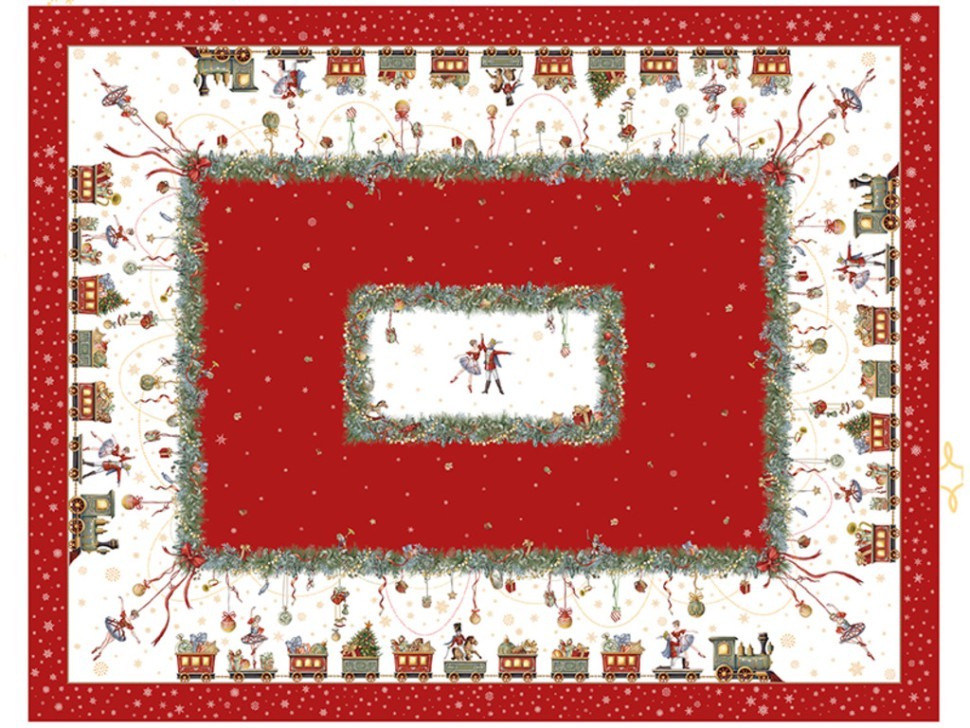 Скатерть "щелкунчик" 140х180см ,красный, 100% хлопок,твил Lefard (850-762-2)