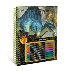 Серия Dino: Раскраска (60 черных скетч страниц, 8 гелеевых ручек) (15205_NSDA)