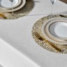 Скатерть 110х140 cm прямоугольная, "феерия. серебро", цвет: белый, tm lefard, полиэстер 100% (кор=34 Lefard (986-004-19)