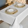 Скатерть 110х140 cm прямоугольная, "феерия. серебро", цвет: белый, tm lefard, полиэстер 100% (кор=34 Lefard (986-004-19)