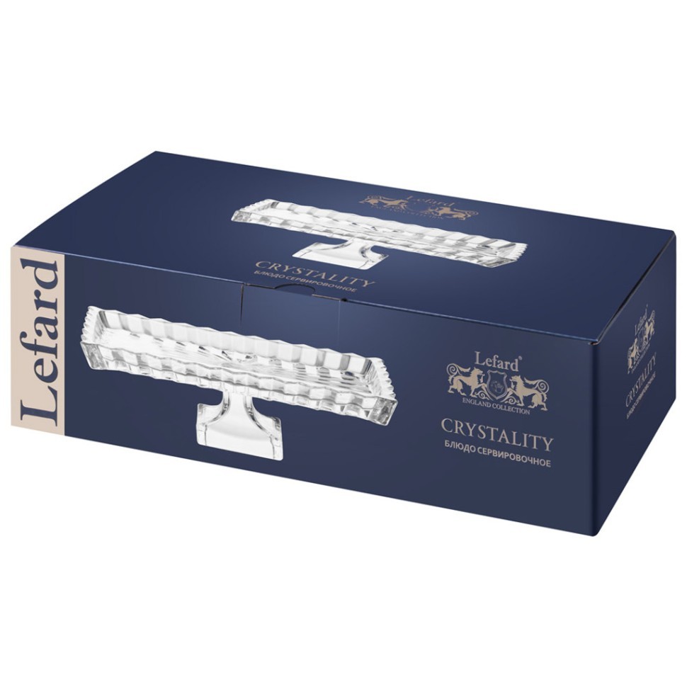 Блюдо сервировочное "crystality" на ножке 28,5*15*9 см Lefard (345-512)