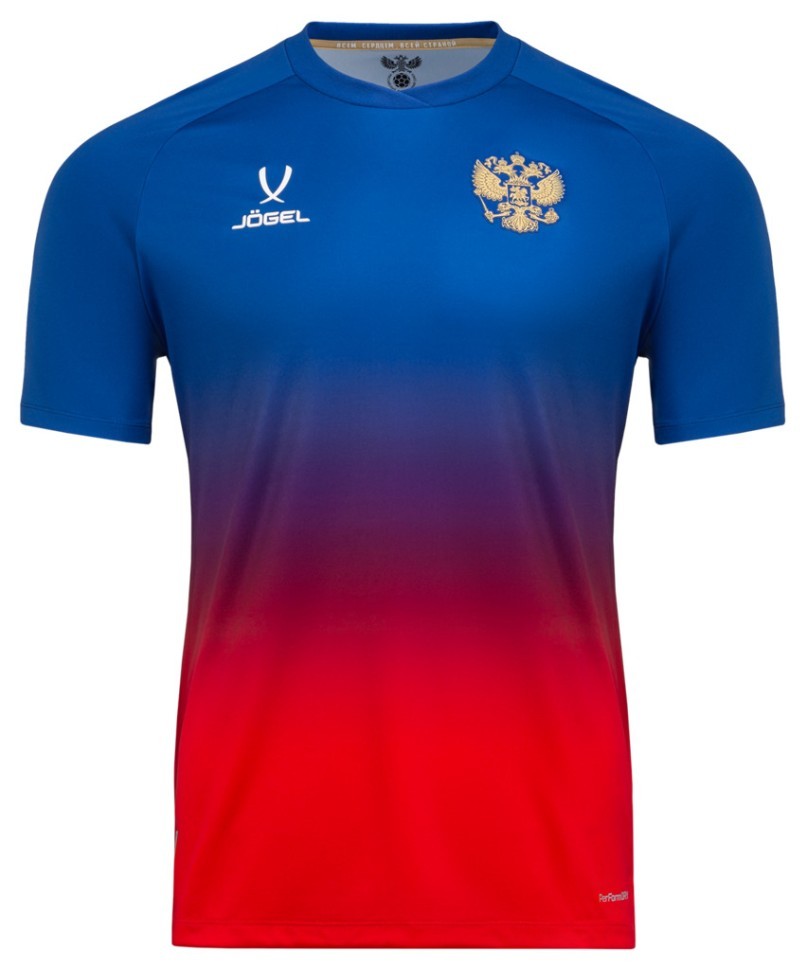 Футболка разминочная JOGEL NATIONAL PerFormDRY Pre-Match Tee, сине-красный (2110091)