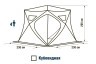 Зимняя палатка куб Higashi Winter Camo Pyramid Pro трехслойная (80294)
