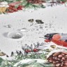 Скатерть овальная "морозко.снегири" 140х300см ,красный, 100% хлопок,твил пропитка Lefard (850-745-42)