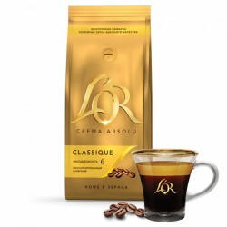 Кофе в зернах L’OR Crema Absolu Classique 1 кг 8051298 622078 (1) (96194)