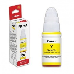 Чернила CANON GI-490Y для СНПЧ Pixma G1400\G2400\G3400 желтый 362230 (1) (93530)