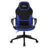 Кресло компьютерное BRABIX Alpha GM-018 ткань/экокожа черное/синее 532638 (1) (94614)