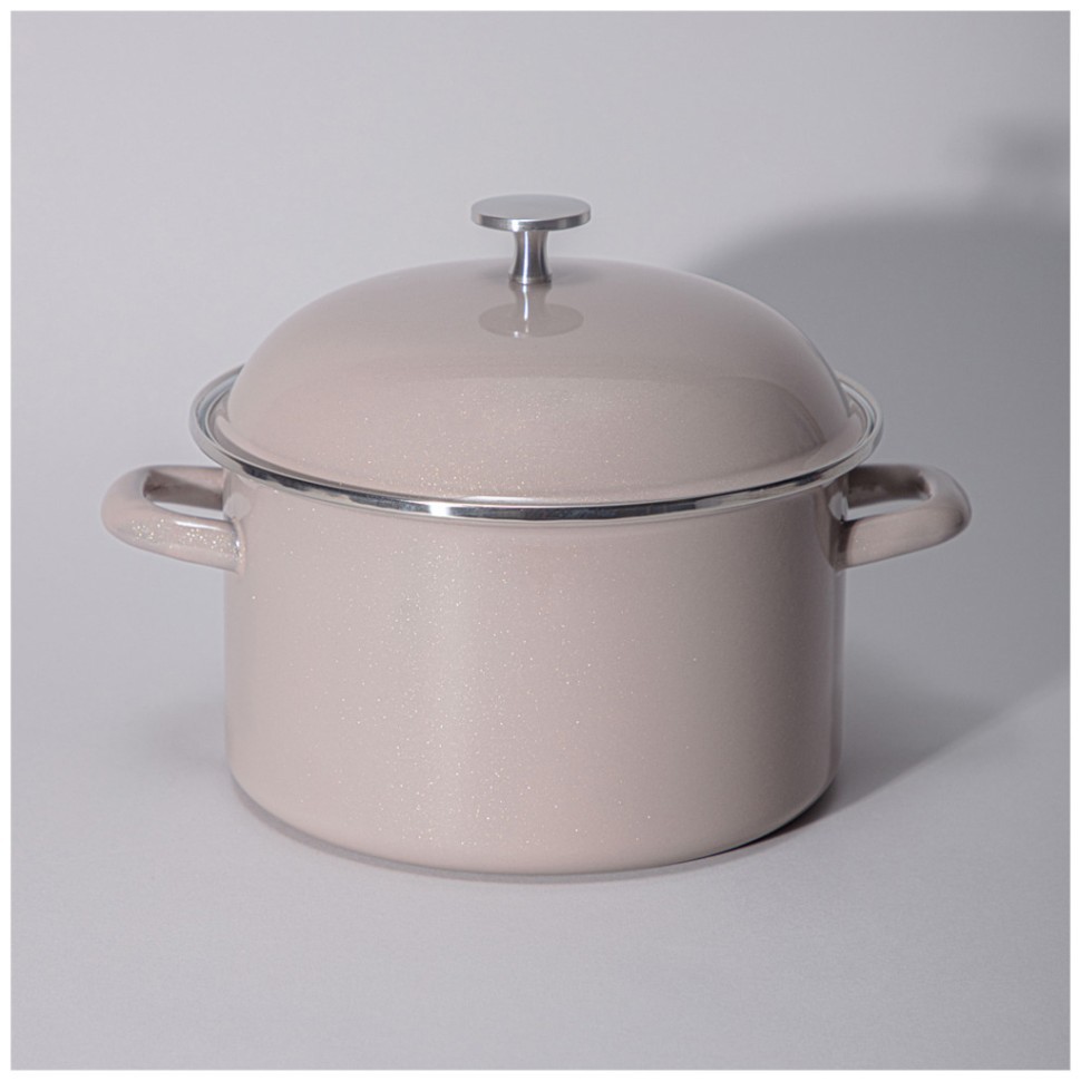 Кастрюля agness эмалированная с эмал.крышкой серия "charm" 3,5 л, 22*12,5 см Agness (934-606)