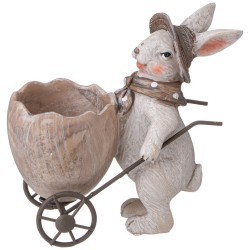 Фигурка "кролик с тележкой" 12,5*6,5*13 см Lefard (233-352)