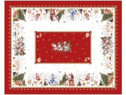 Скатерть "с новым годом" 110х140см ,красный, 100% хлопок,твил пропитка Lefard (850-763-20)