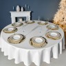 Скатерть  d220 cm круглая, "феерия. серебро", цвет: белый, tm lefard, полиэстер 100% Lefard (986-004-26)