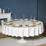 Скатерть  d220 cm круглая, "феерия. серебро", цвет: белый, tm lefard, полиэстер 100% Lefard (986-004-26)