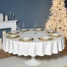 Скатерть  d220 cm круглая, "феерия. серебро", цвет: белый, tm lefard, полиэстер 100% Lefard (986-004-26)