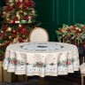 Скатерть  d185 cm круглая, "celebration", цвет: бежевый, tm lefard, полиэстер 100% Lefard (986-001-25)