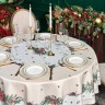 Скатерть  d185 cm круглая, "celebration", цвет: бежевый, tm lefard, полиэстер 100% Lefard (986-001-25)