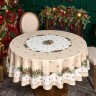 Скатерть круглая "celebration" 190см ,бежевый, 100% хлопок,твил,горох пропитка Lefard (850-734-22)