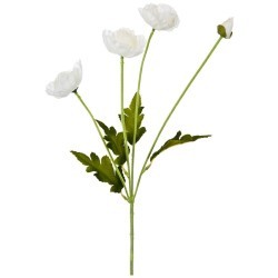 Цветок искусственный "мак белый" высота=60 см. Lefard (21-2000)
