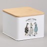 Банка для чайных пакетиков agness "family farm" 11,5*11,5*8,5 см (790-382) 