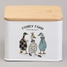 Банка для чайных пакетиков agness "family farm" 11,5*11,5*8,5 см (790-382) 