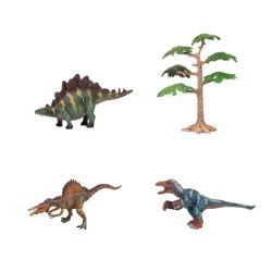 Динозавры и драконы для детей серии "Мир динозавров": стегозавр, троодон, спинозавр (набор фигурок из 5 предметов) (MM216-083)