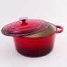 Кастрюля чугун 3,8 л эмаль/покрытие красная Mayer&Boch (40621)