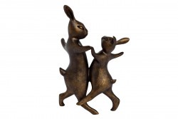 Статуэтка "Танцующие кролики"цв.бронза 18х13х30,5 (TT-00001141)