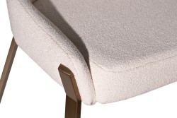 Стул обеденный букле белый+бронза 57*65*91см (TT-00015425) Стул обеденный букле белый+бронза 57*65*91см (TT-00015425)