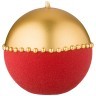 Свеча декоративная шар "велюровый шик" red диаметр 10 см высота 10 см Adpal (348-834)